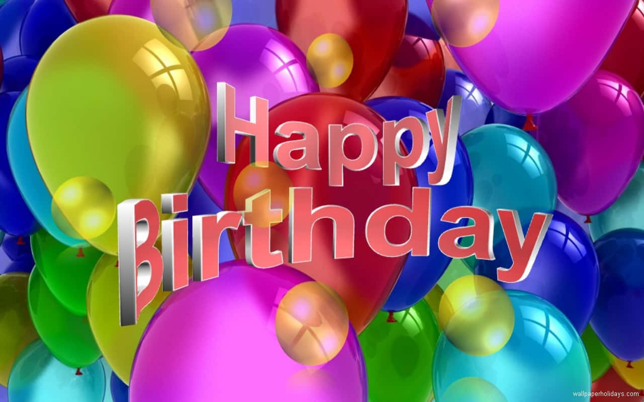 Fødselsdagsballoner Glade fødselsdag tekstbillede