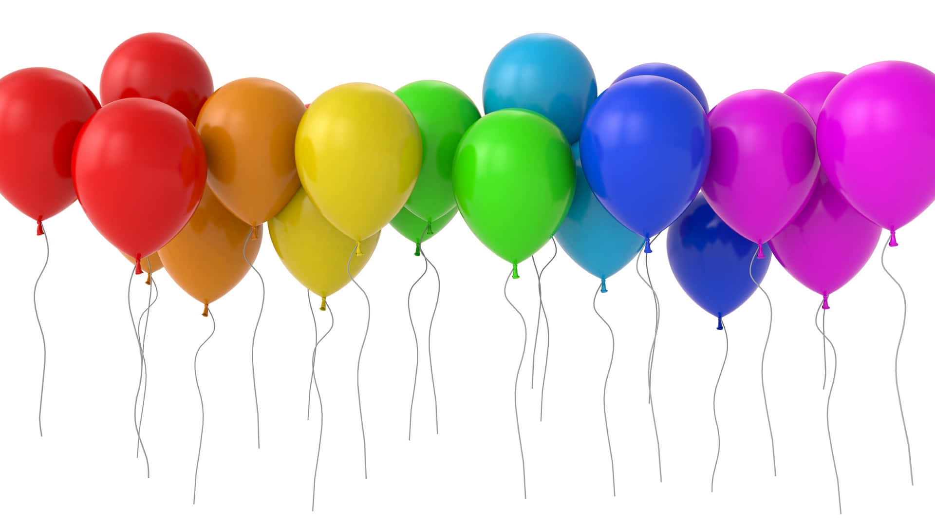 Unavivace Esposizione Di Colorati Palloncini Di Compleanno In Una Festa Di Celebrazione.