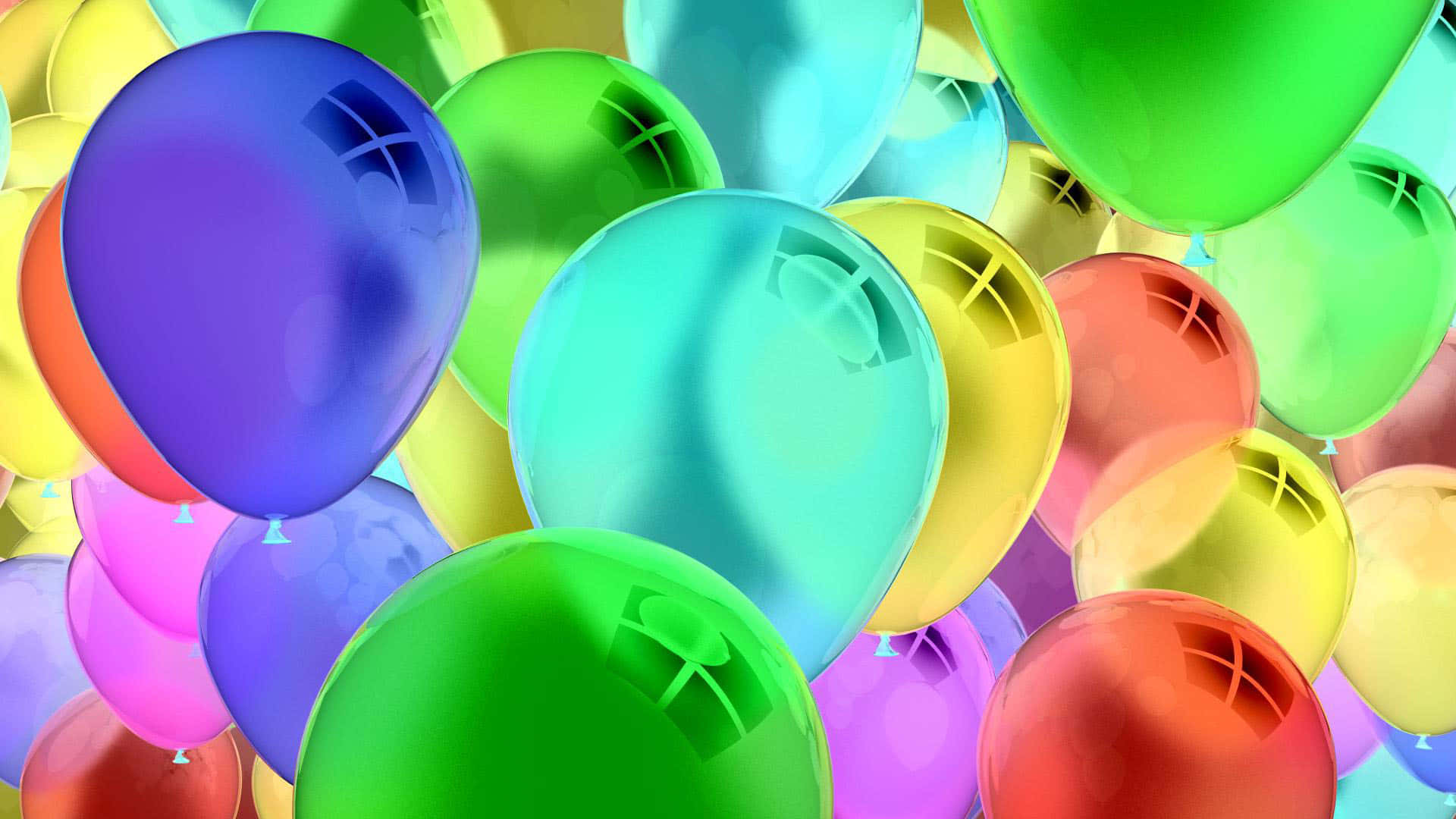 Birthday Balloons Shiny Aesthetic Picture