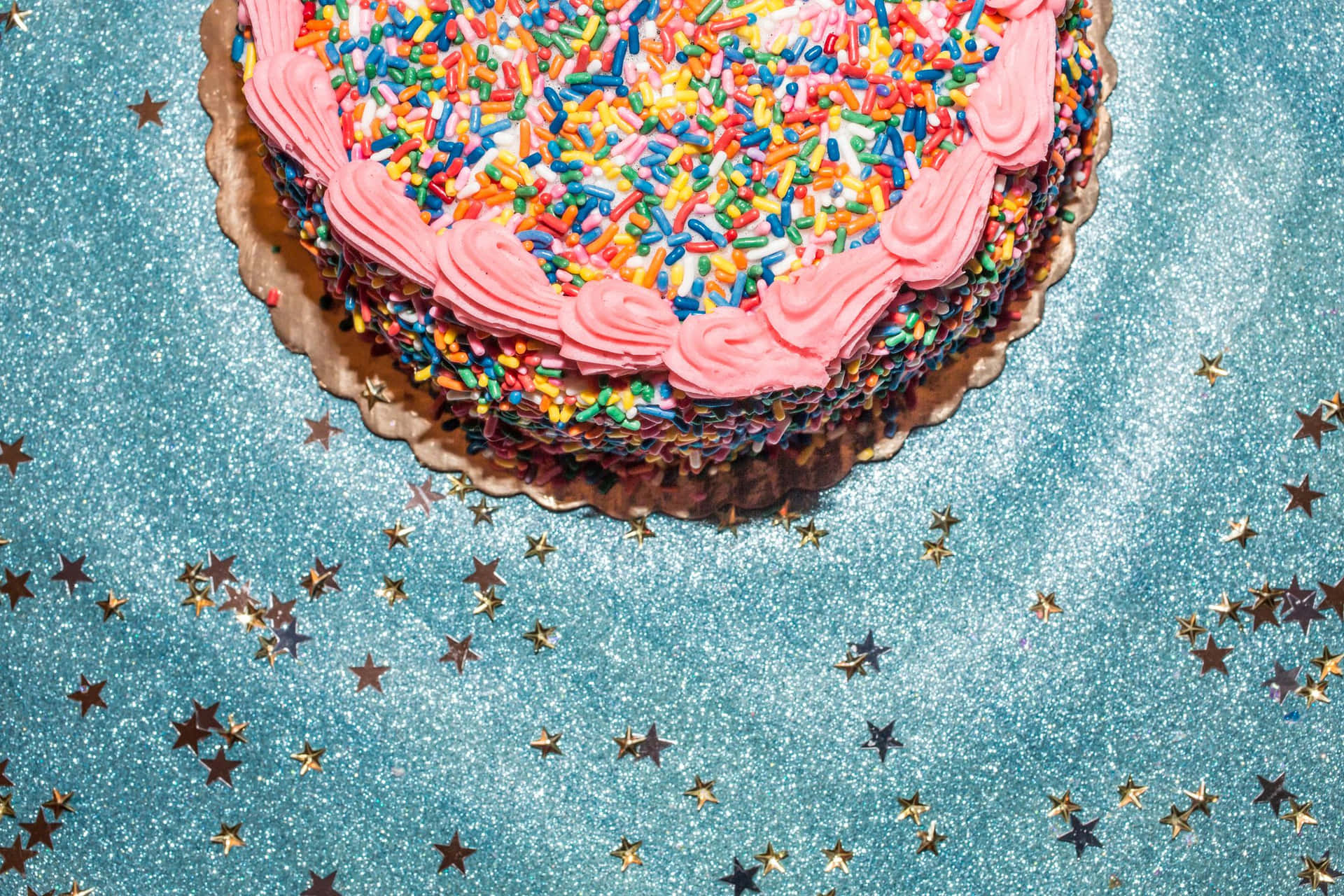 Delicious and colorful birthday cake