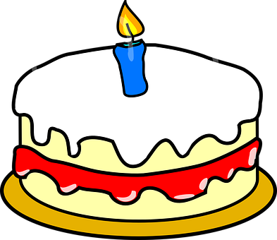 Birthday Cake Cartoon Graphic PNG