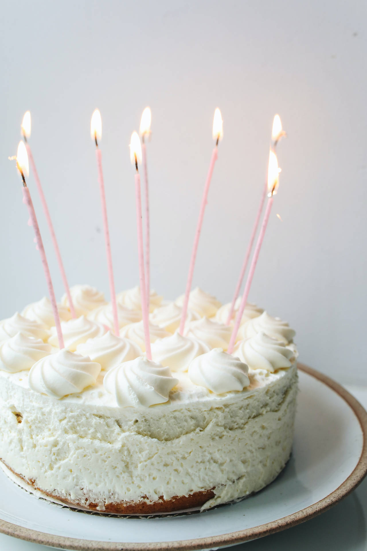 Birthday Cake With Long Candles