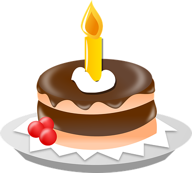 Birthday Cakewith Candle PNG