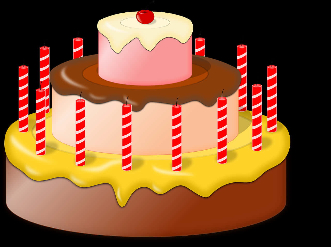 Birthday Cakewith Candles PNG
