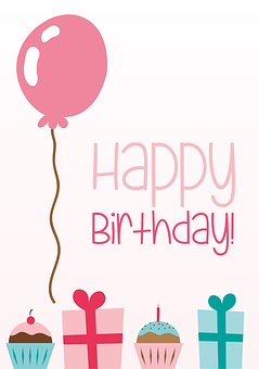 Birthday Celebration Greeting Card PNG