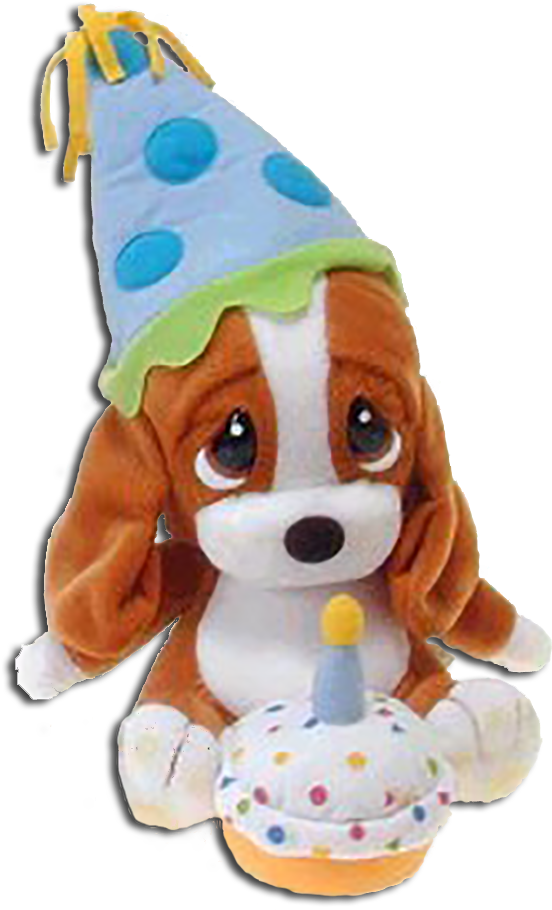Birthday Celebration Plush Dog Toy PNG