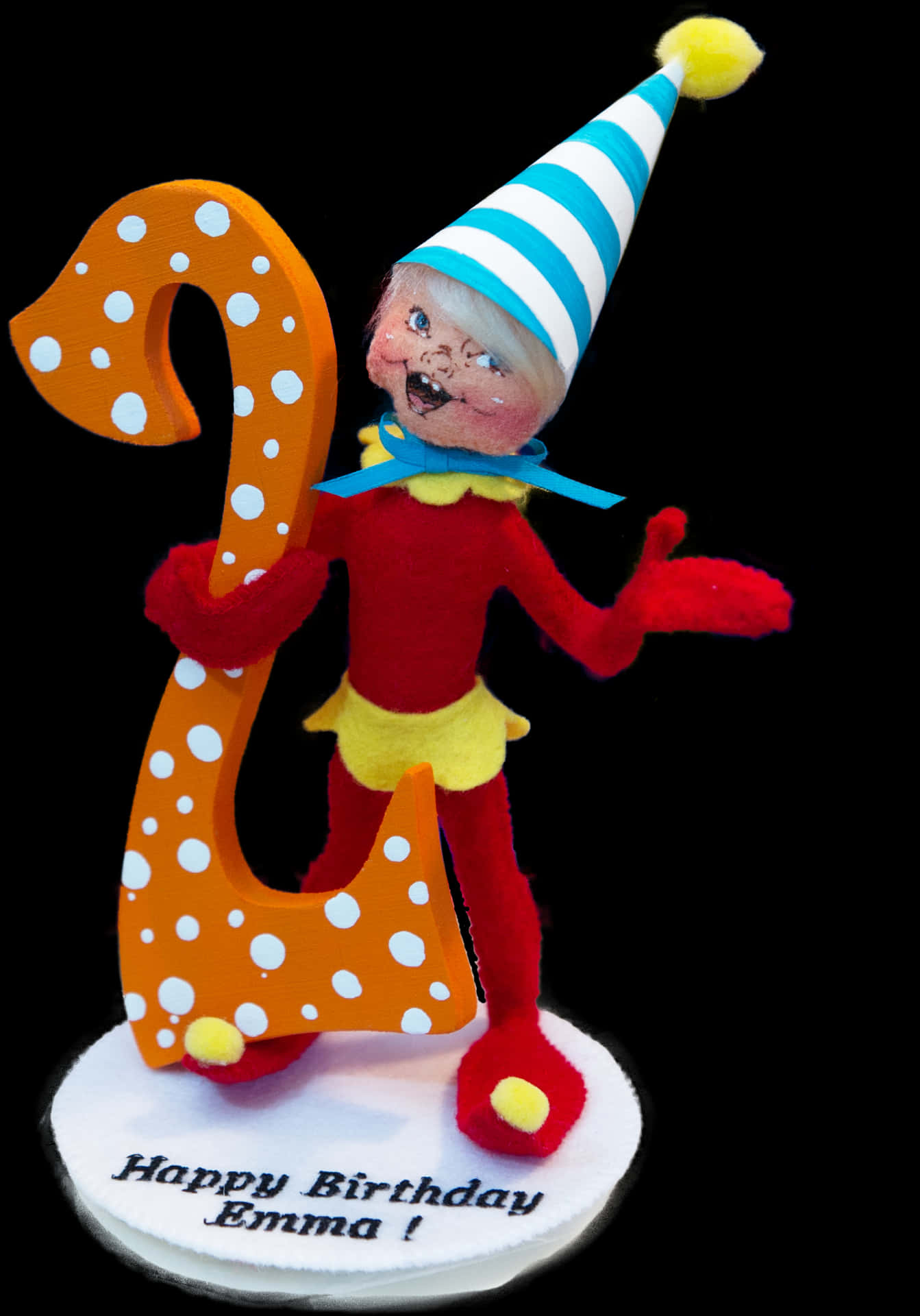 Birthday Clown Figurinewith Hat PNG