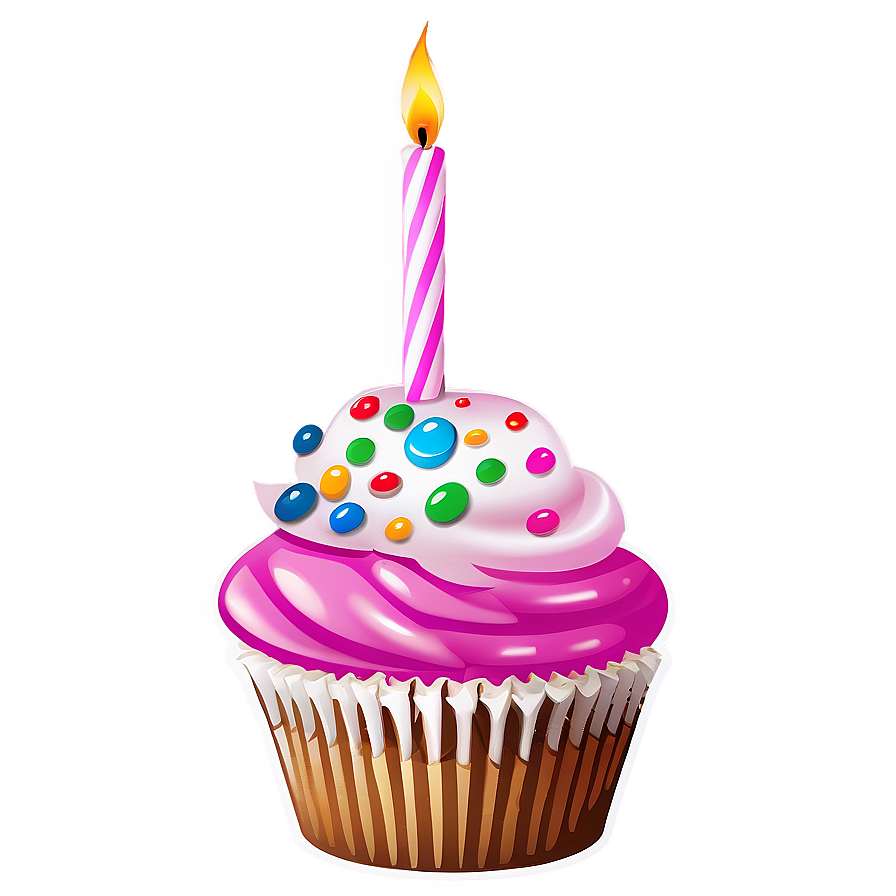 Birthday Cupcake Png Hcl PNG