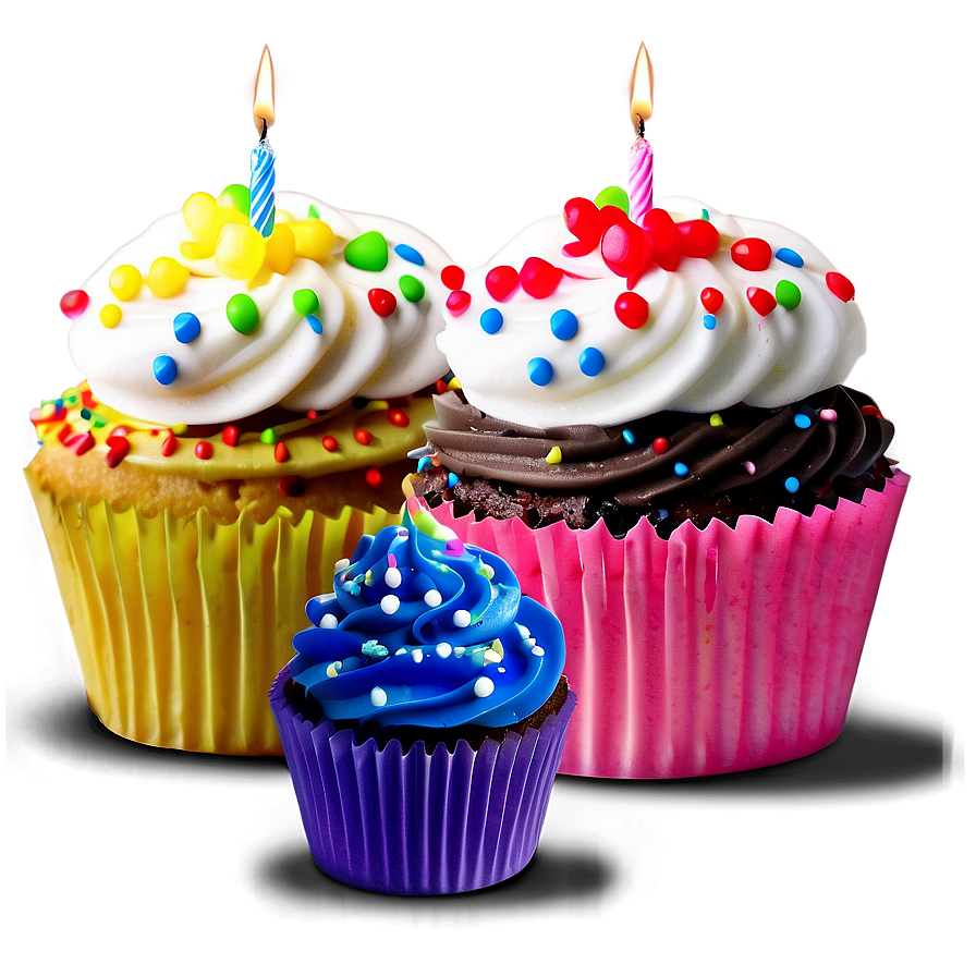 Birthday Cupcakes Png Pyc13 PNG