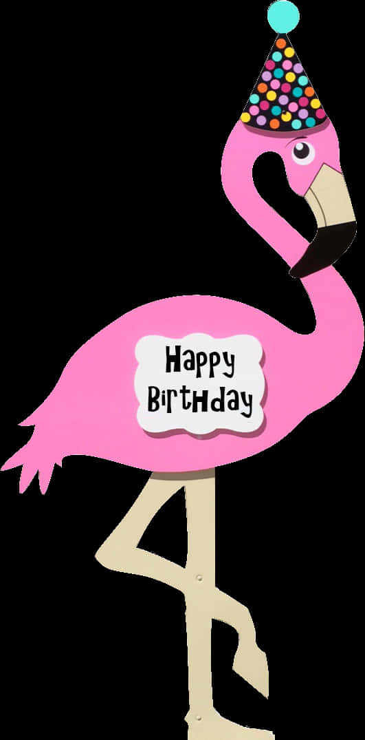 Birthday Flamingo Celebration PNG