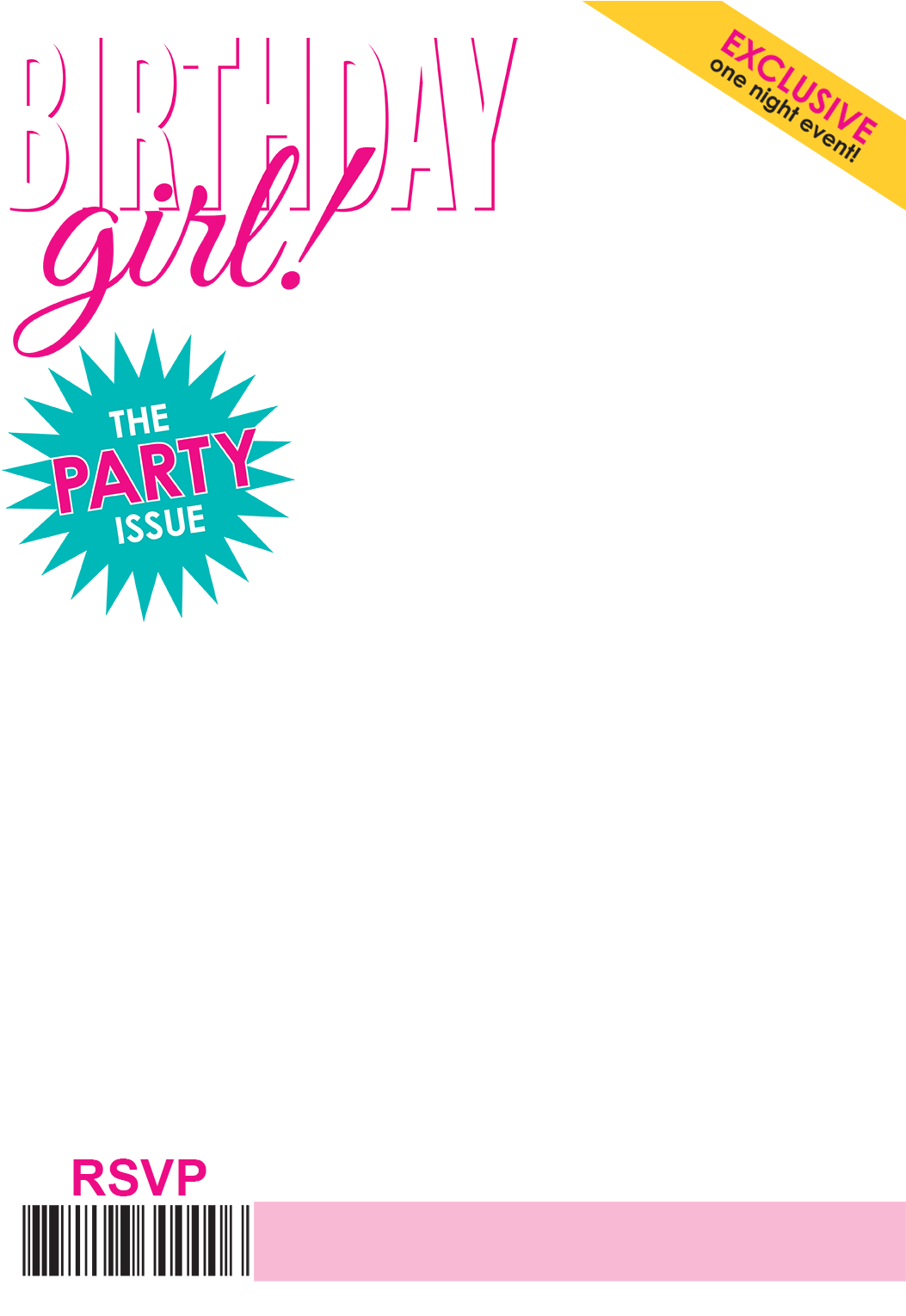 Birthday Girl Magazine Cover PNG