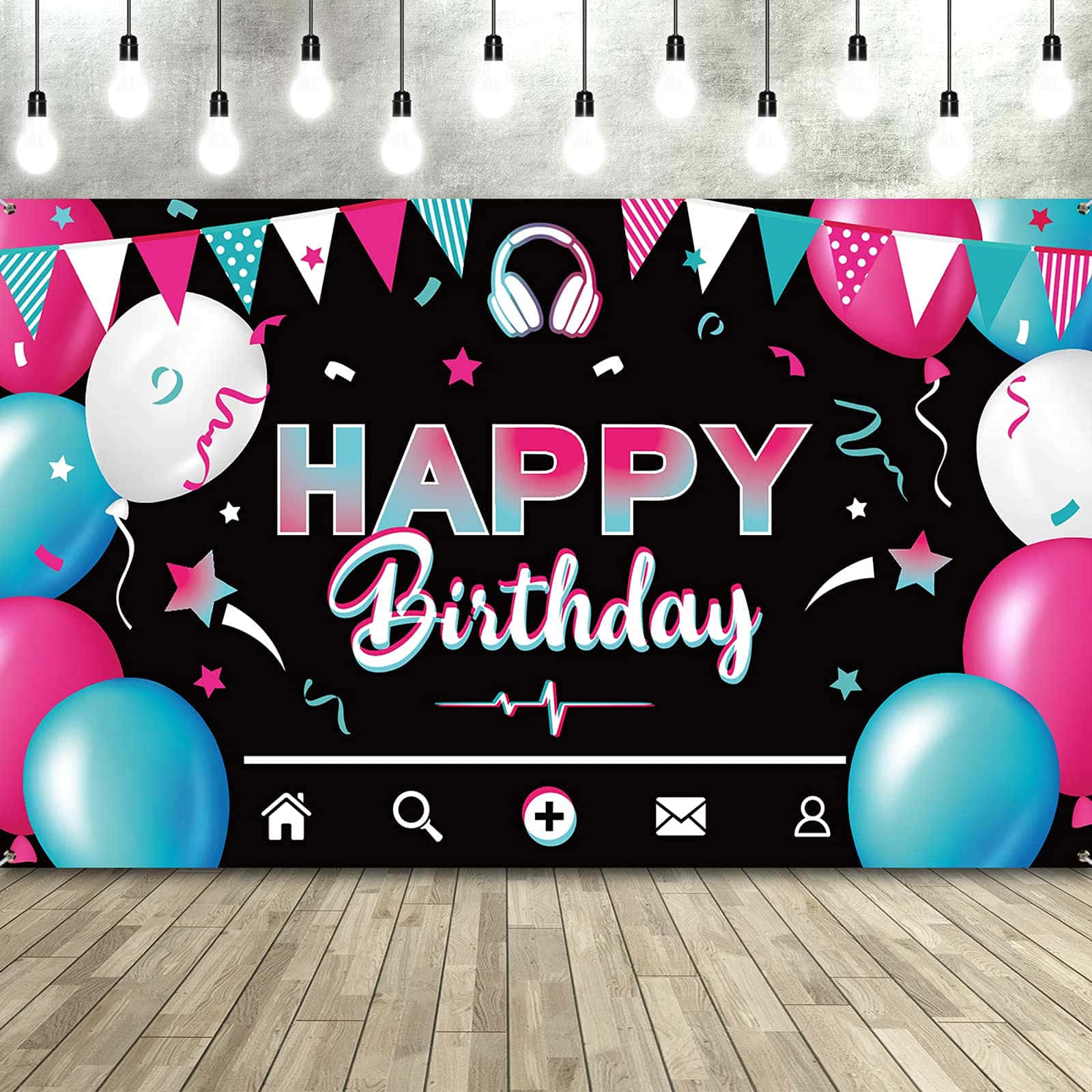 Birthday Party Background Music Theme Backdrop