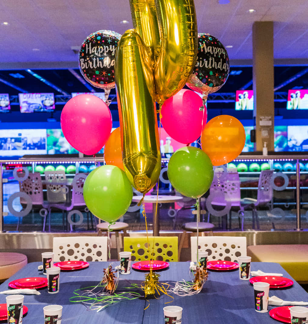 Birthday Party Background Helium Balloon