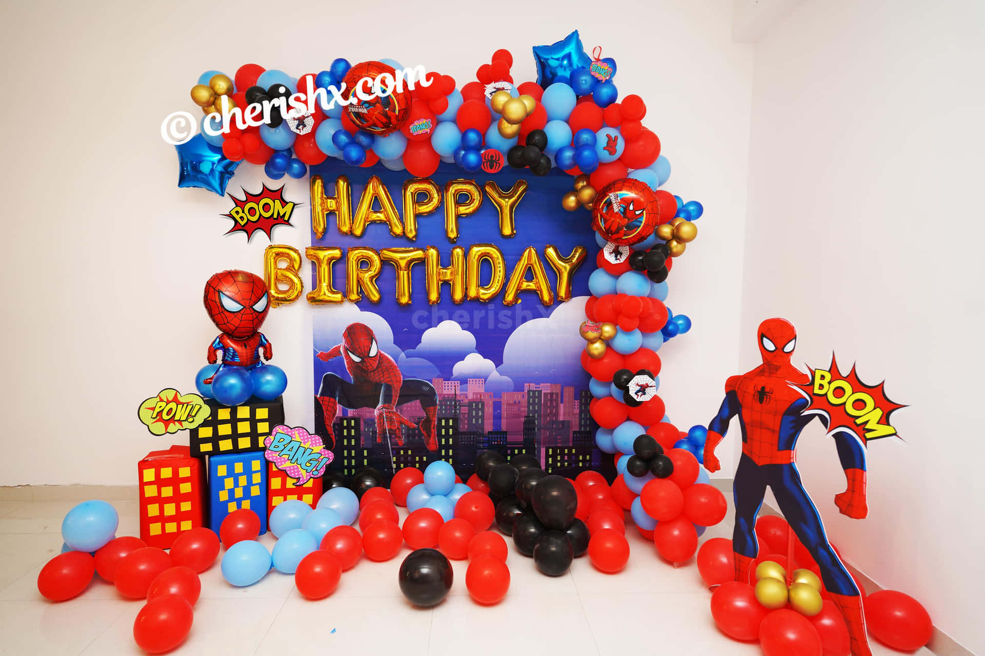 Birthday Party Spiderman Theme Picture