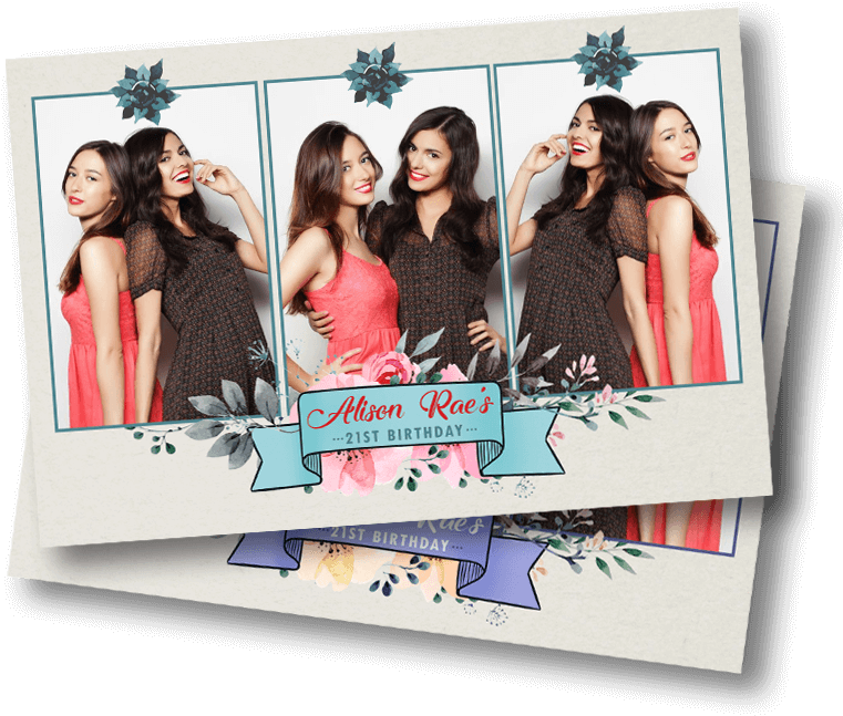 Birthday Photo Booth Strips PNG