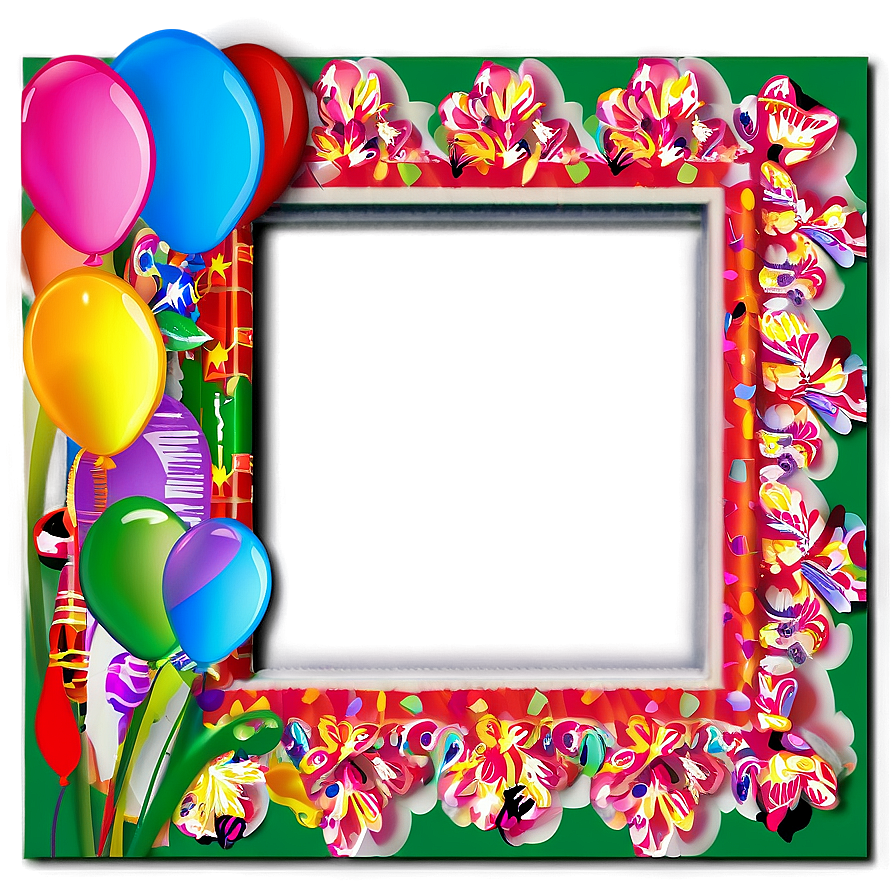 Birthday Photo Frame Png Ybw21 PNG