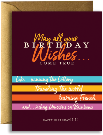 Birthday Wishes Greeting Card PNG
