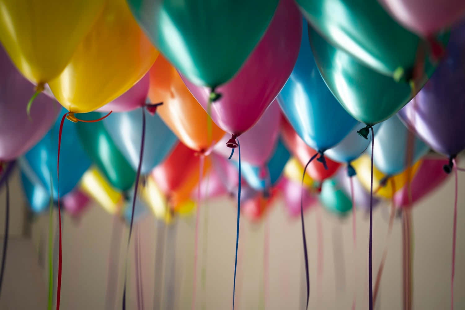 Balloons Tied With A String Birthday Zoom Background