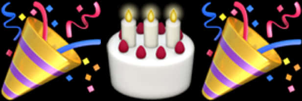 Birthday_ Celebration_ Emoji_ Art PNG