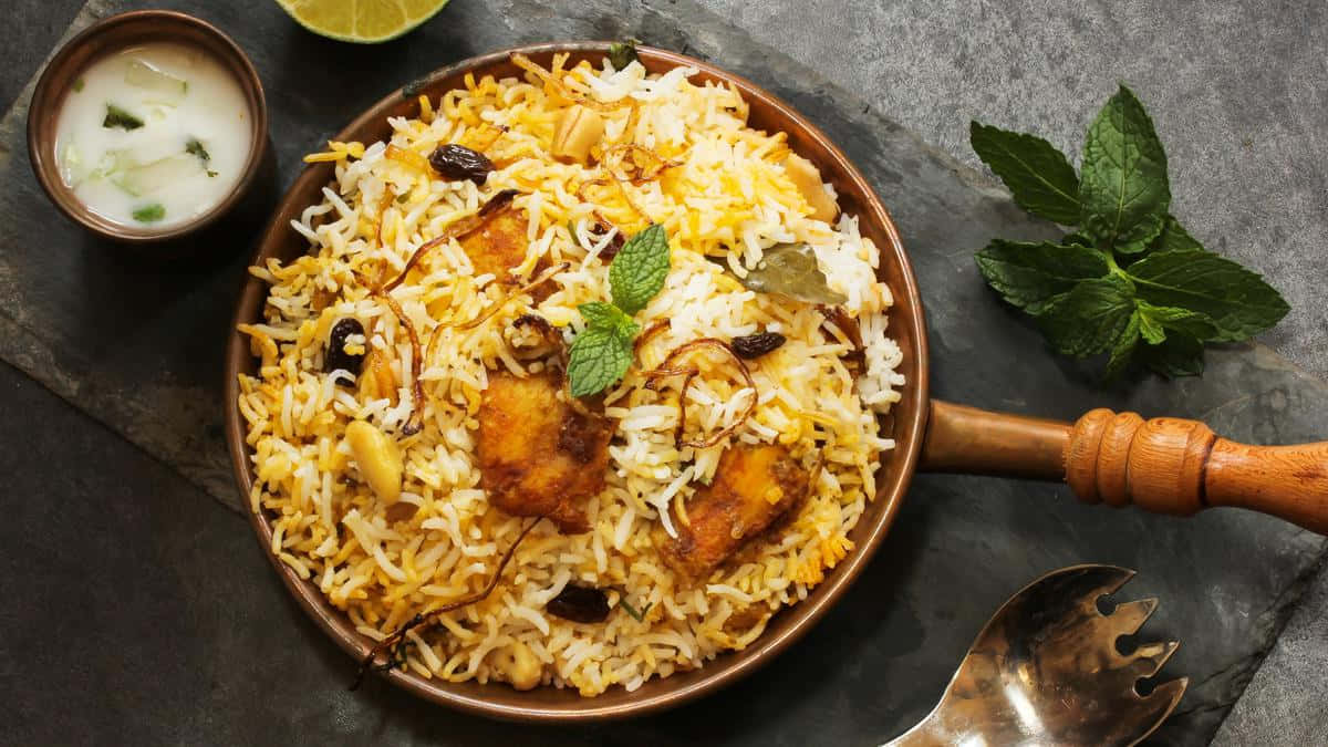 Delicious and Aromatic Biryani Served in a Bowl
