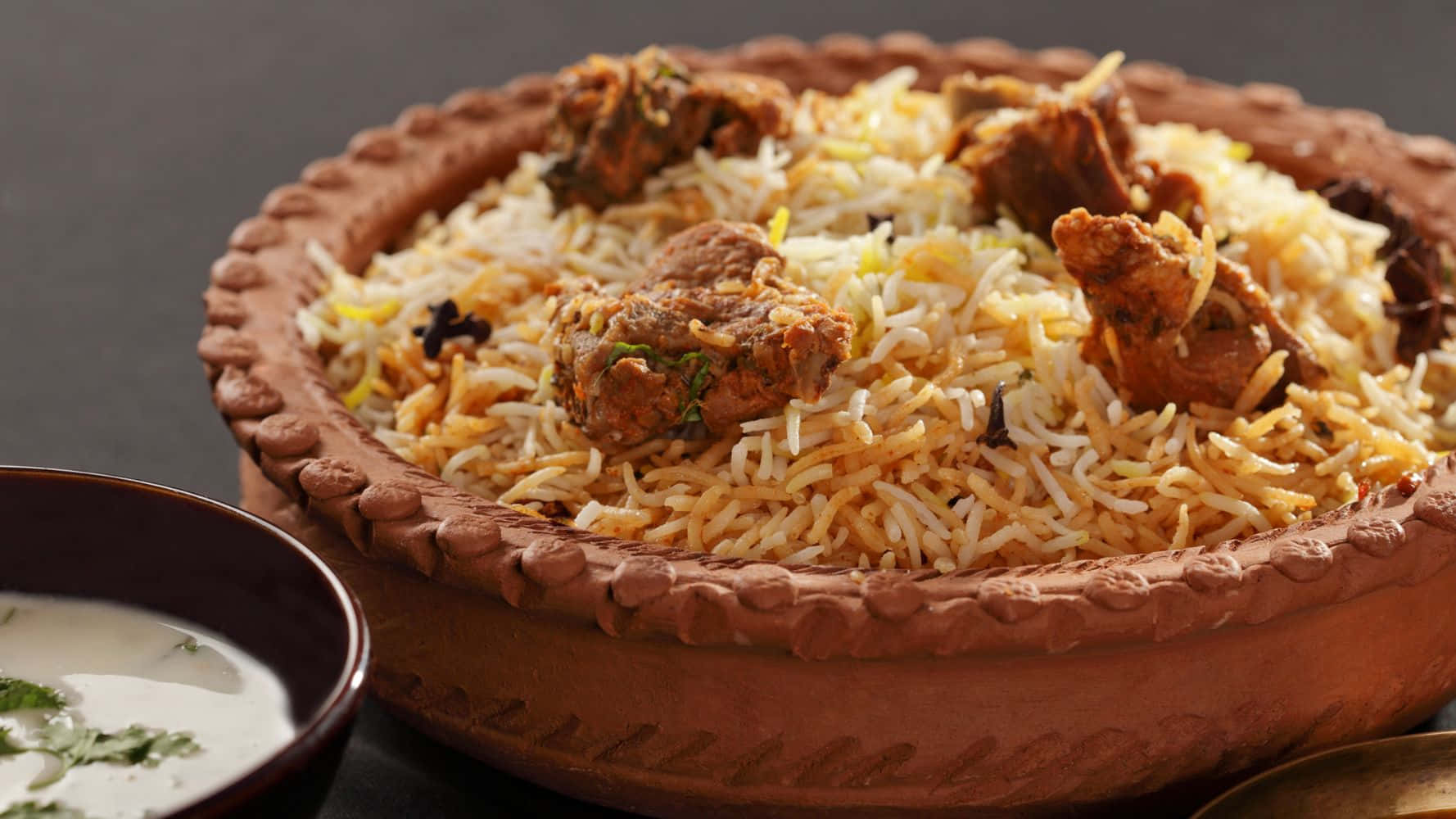 Delicious and colorful Biryani ready to be served