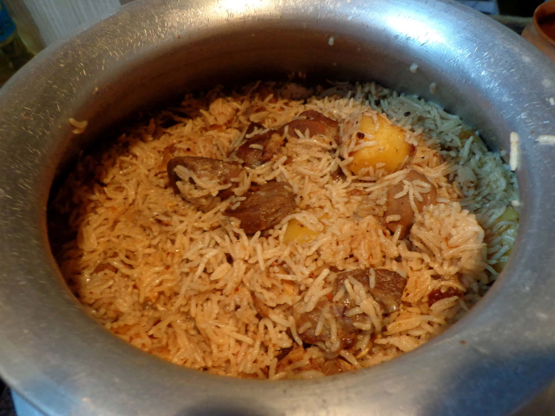 A delicious plate of biryani