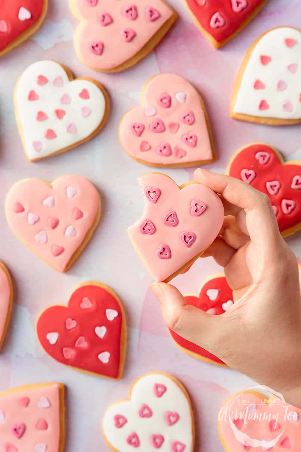 Valentine's Day Cookies With Hearts On Top
