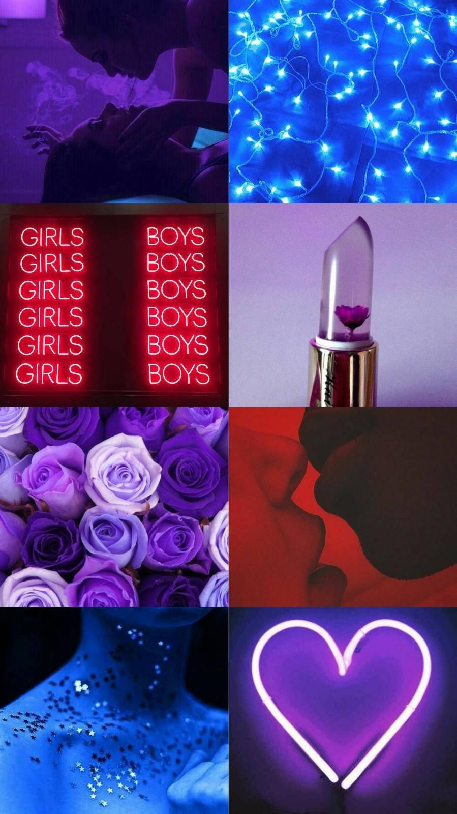 Bisexual Aesthetic Collage Background