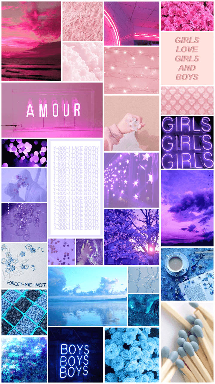 Bisexual Aesthetic Pastel Purple Pink Wallpaper