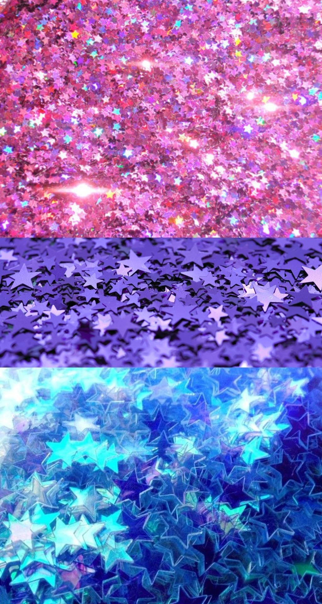 Bisexual Aesthetic Shiny Stars Background