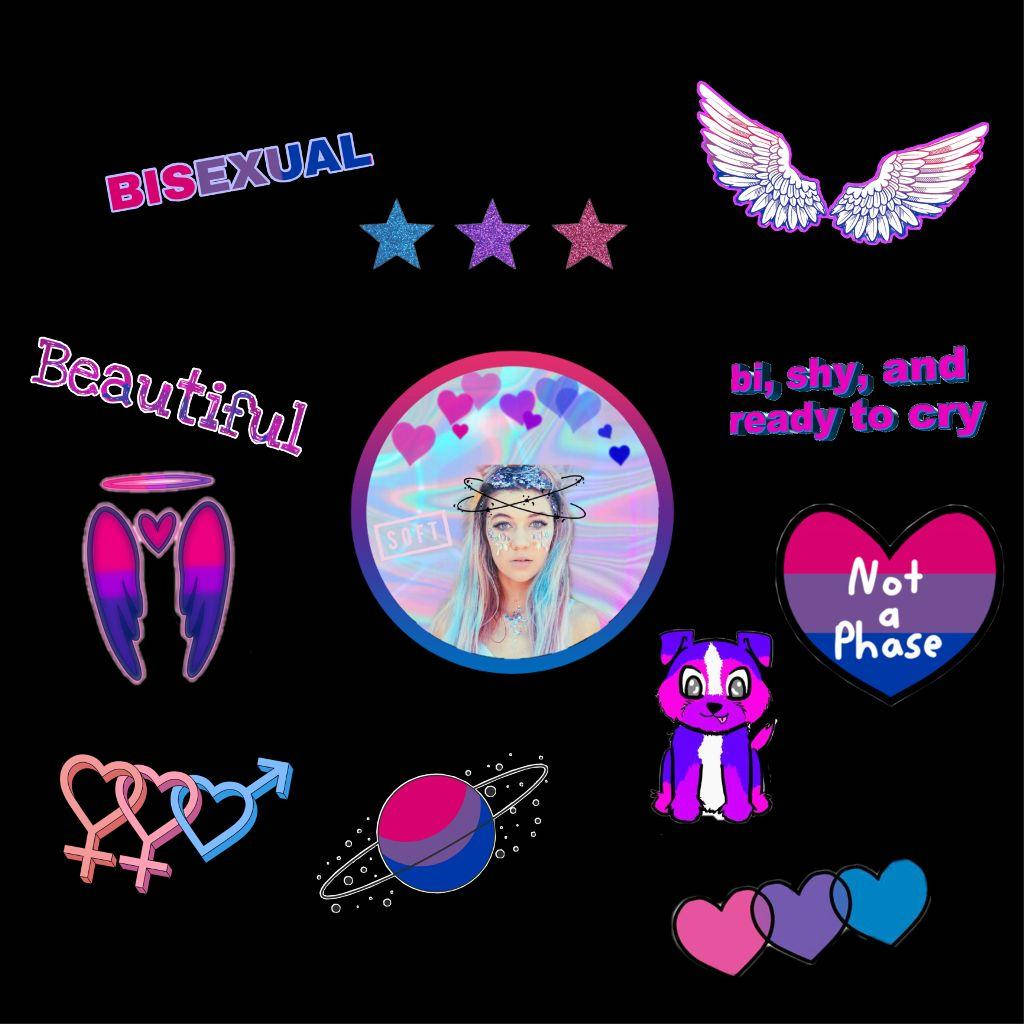 Bisexual Aesthetic Wings And Hearts Wallpaper