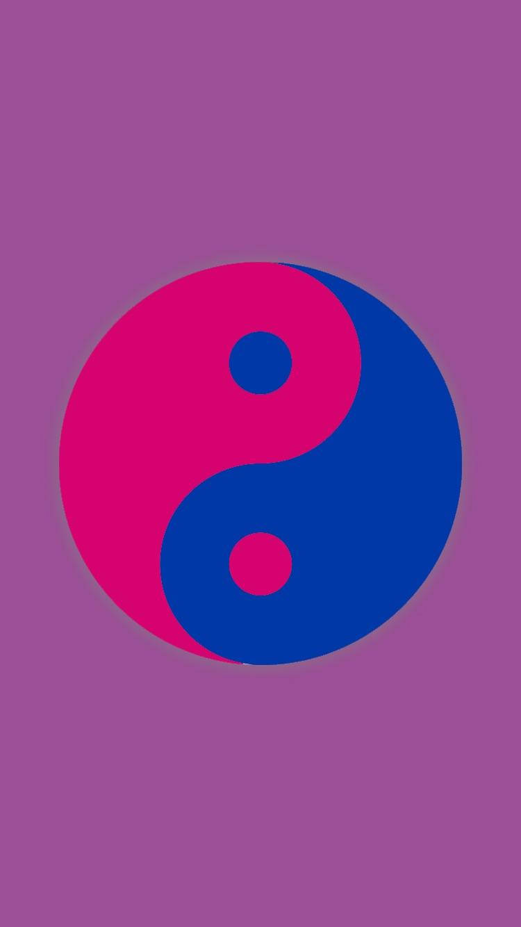 Bisexual Aesthetic Yin Yang Background