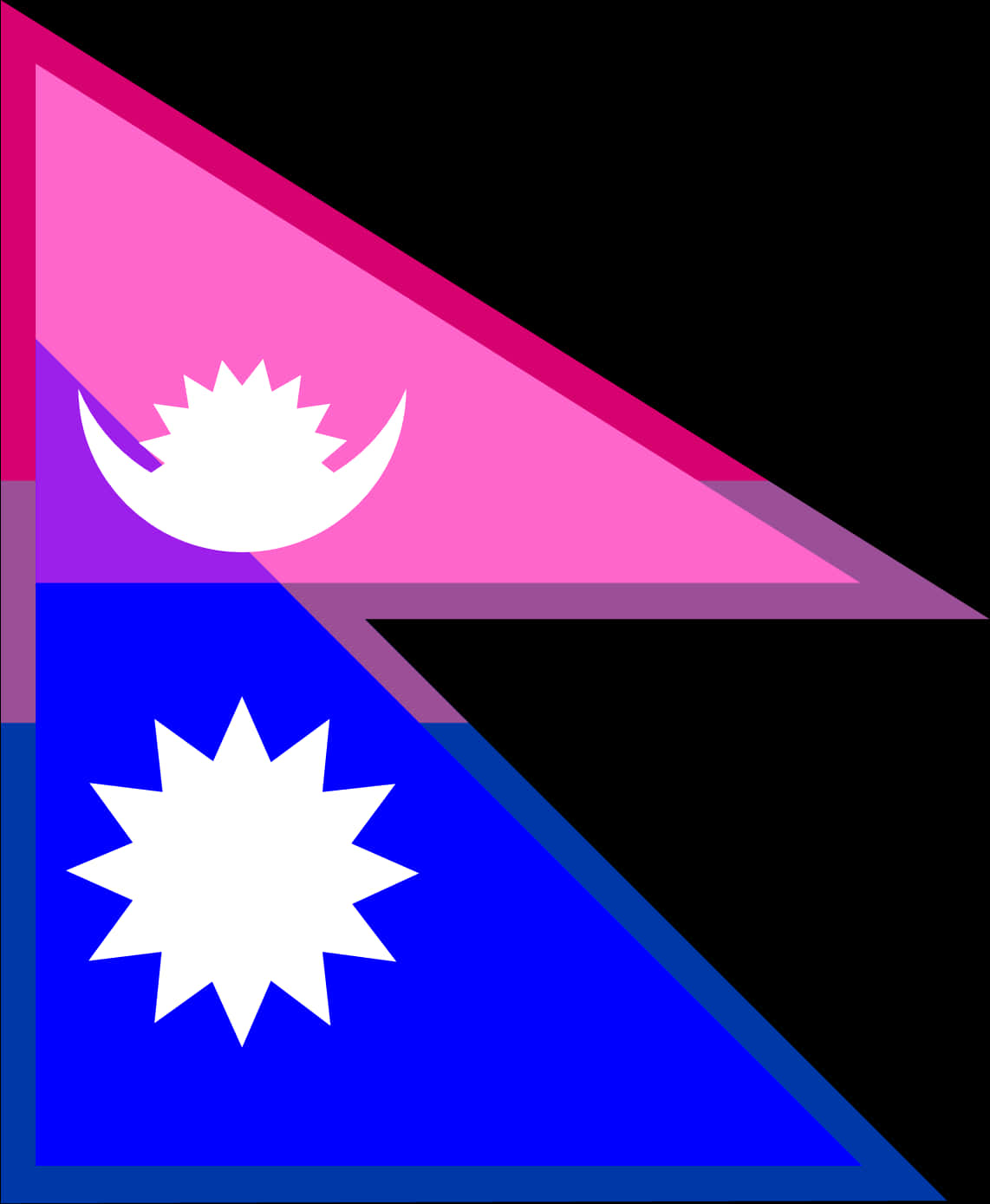 Bisexual Flag Abstract Art PNG