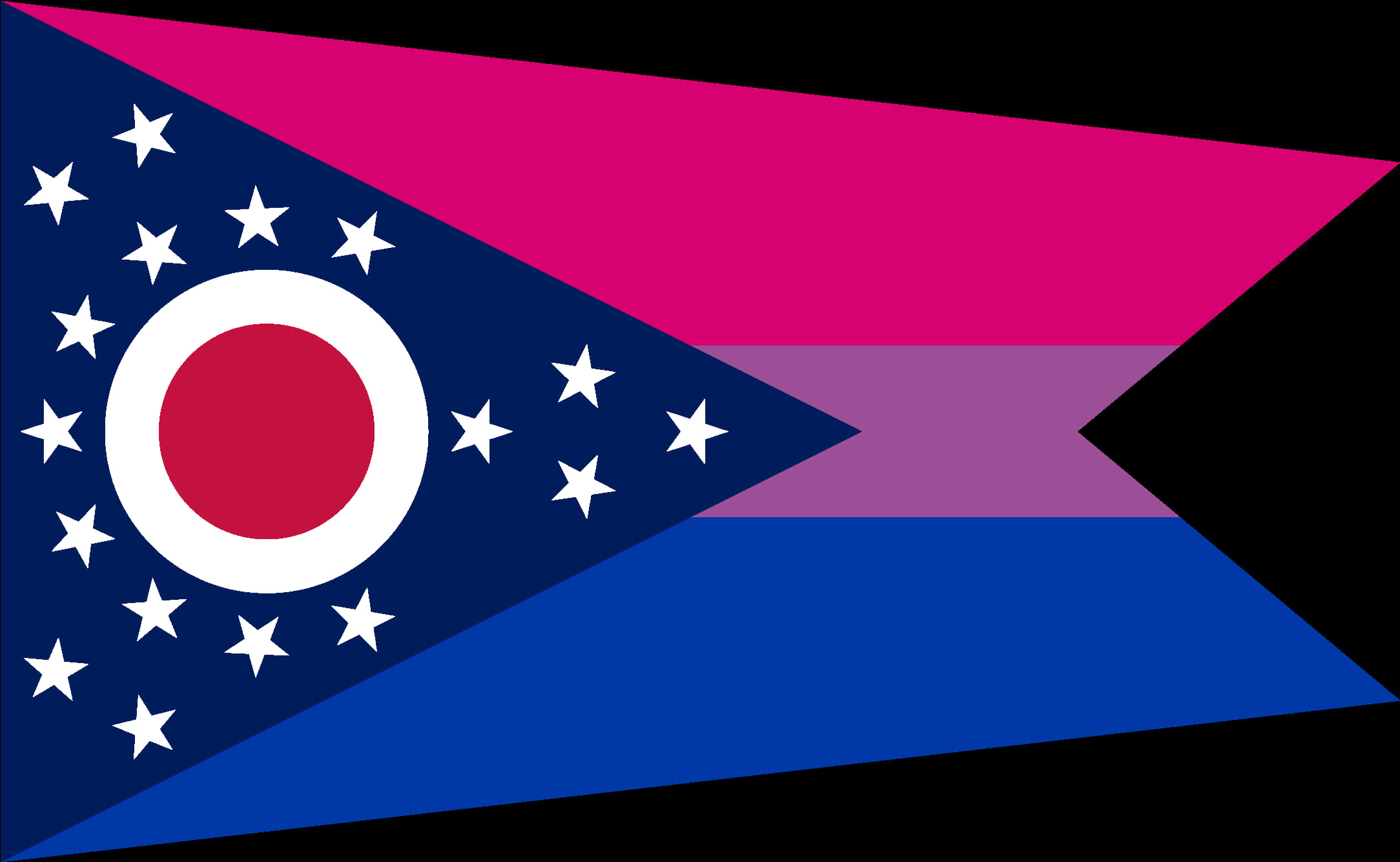 Bisexual Flag Ohio Fusion PNG