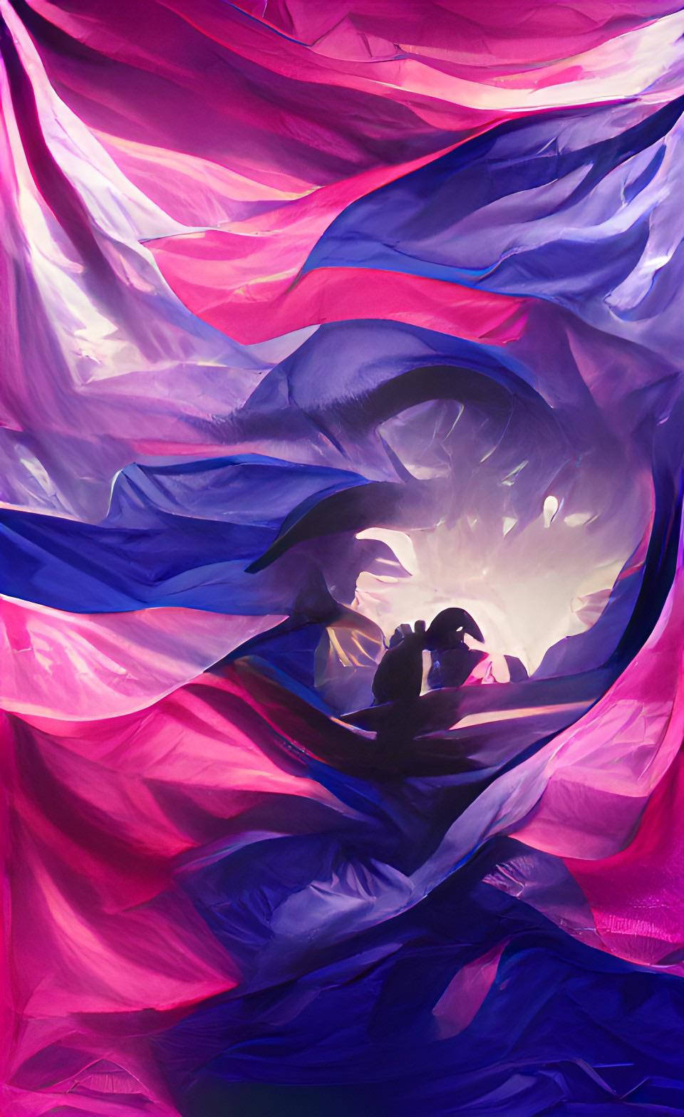 Bisexual Flag Painting Wallpaper