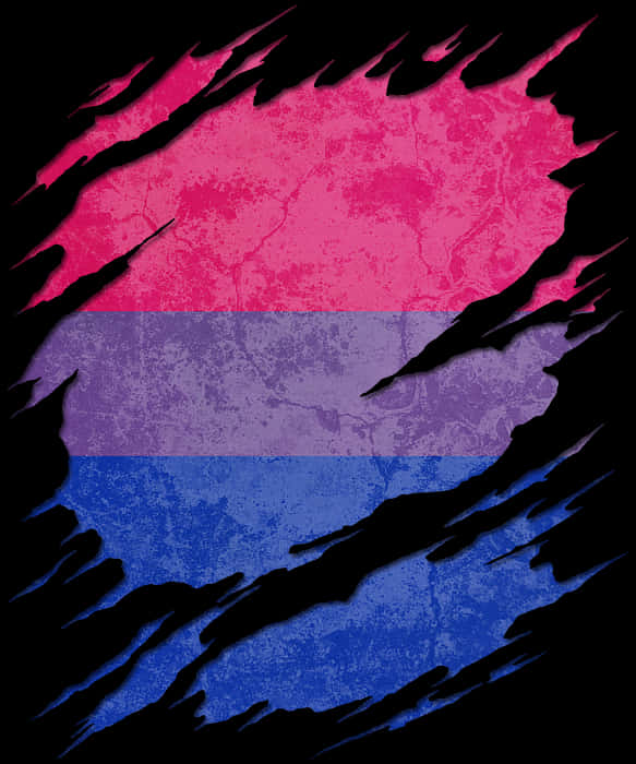 Bisexual Flag Torn Texture PNG