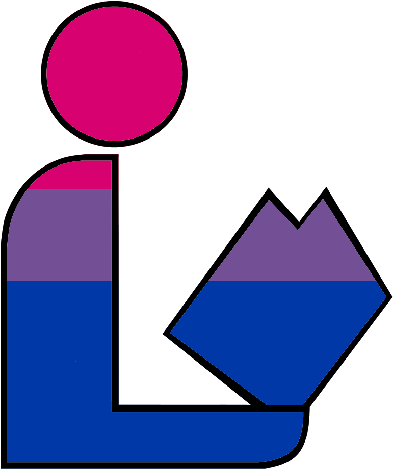 Bisexual Pride Abstract Figure PNG