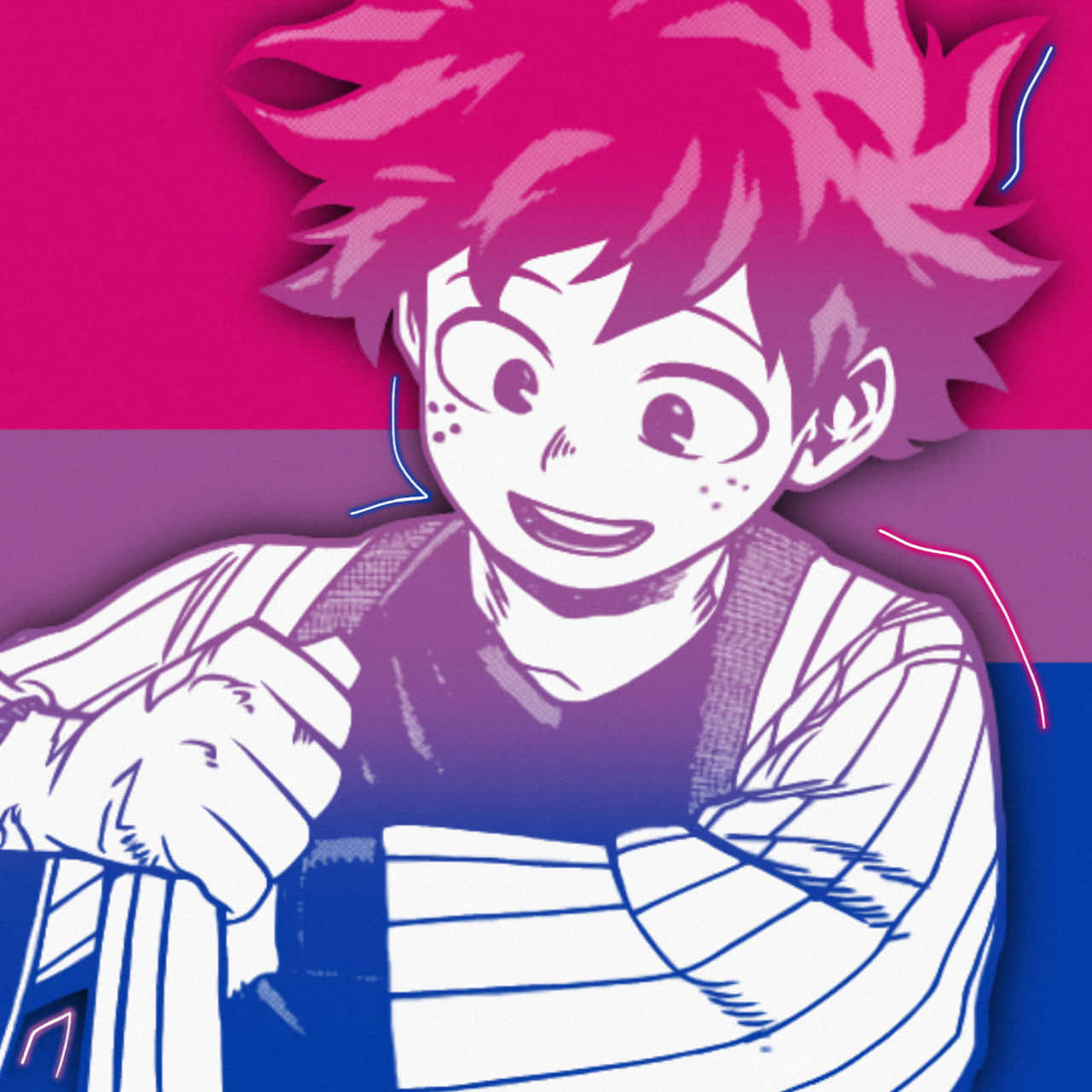 Bisexual Pride Anime Character Pfp Wallpaper