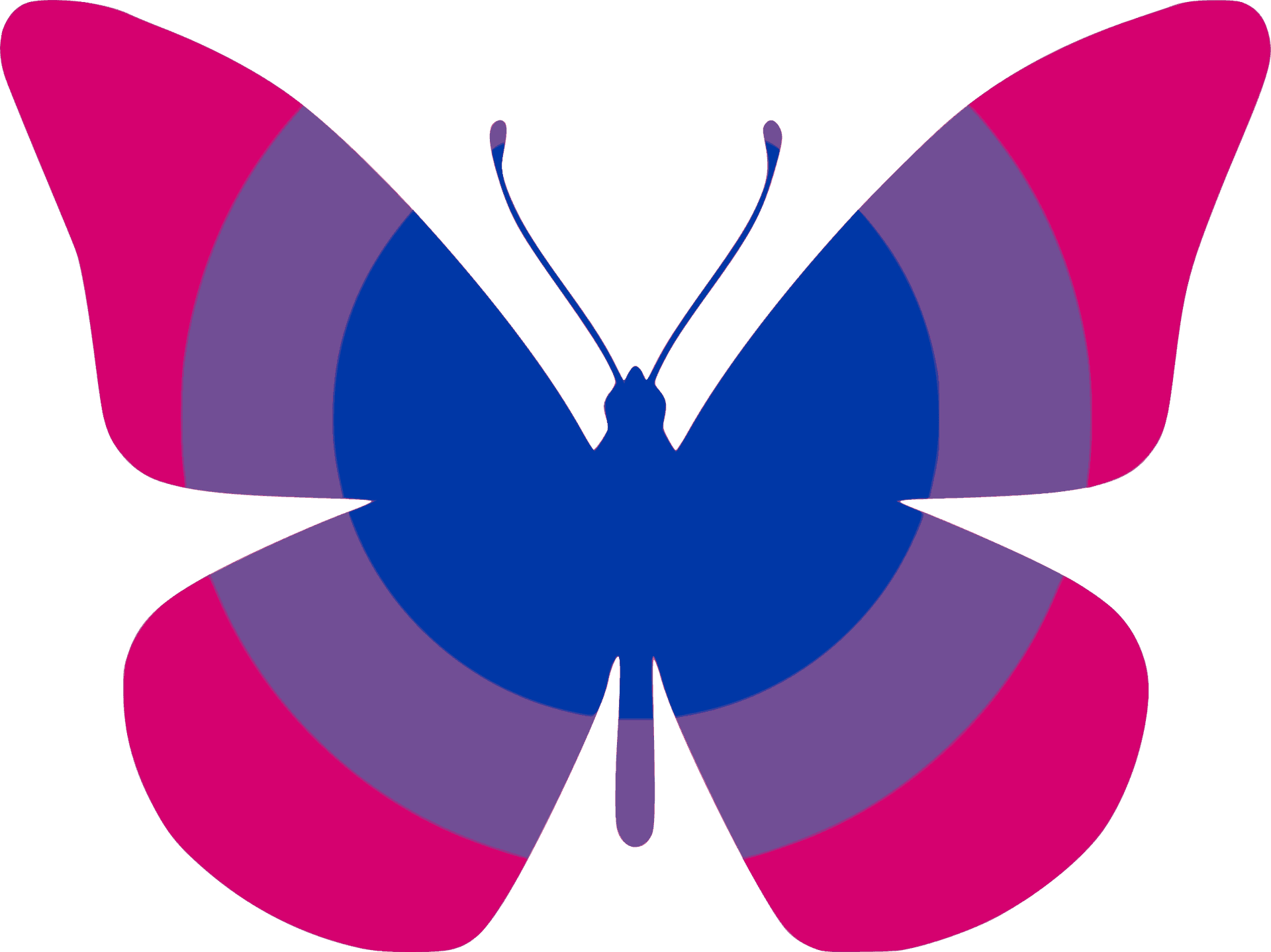 Bisexual Pride Butterfly PNG