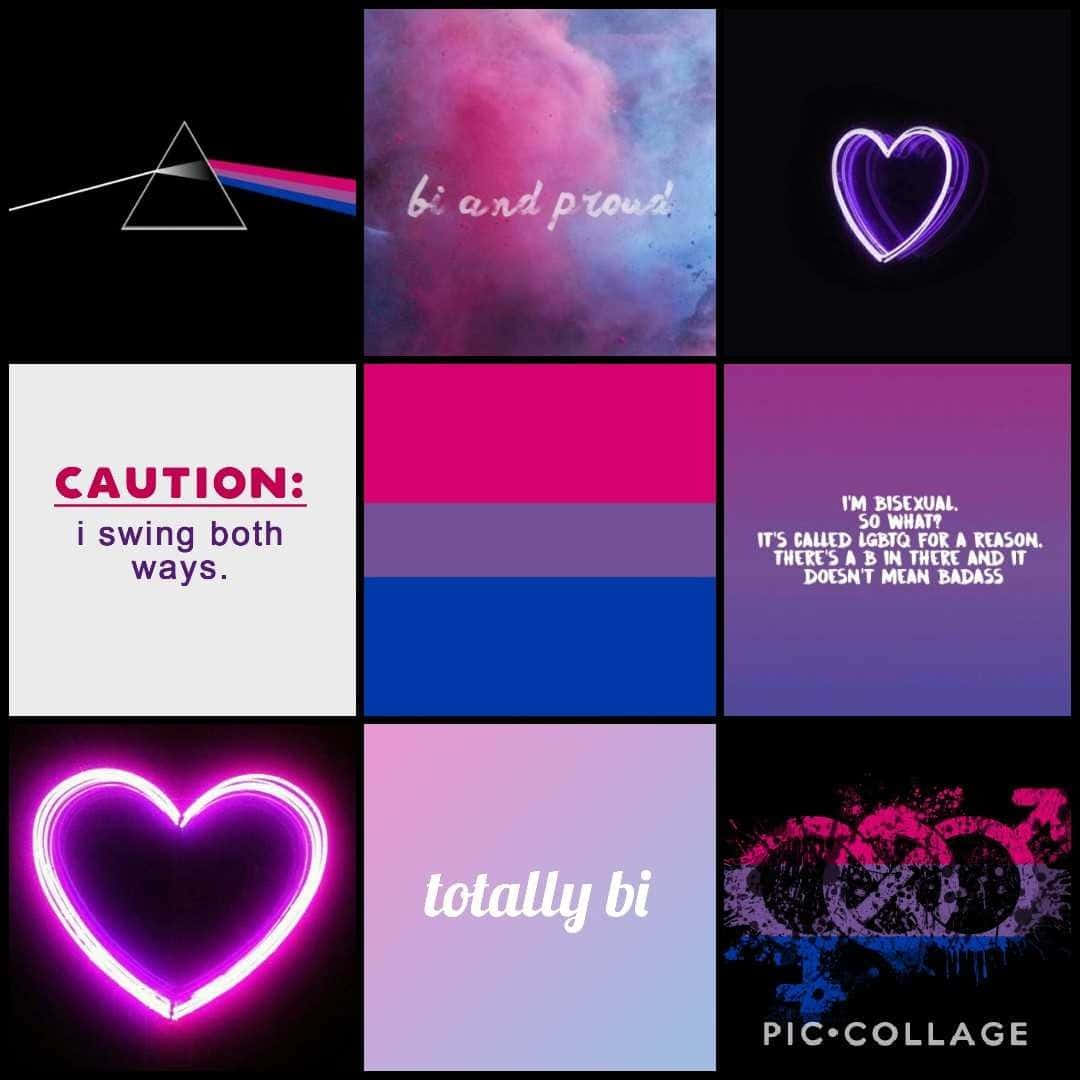 Bisexual Pride Collage Wallpaper
