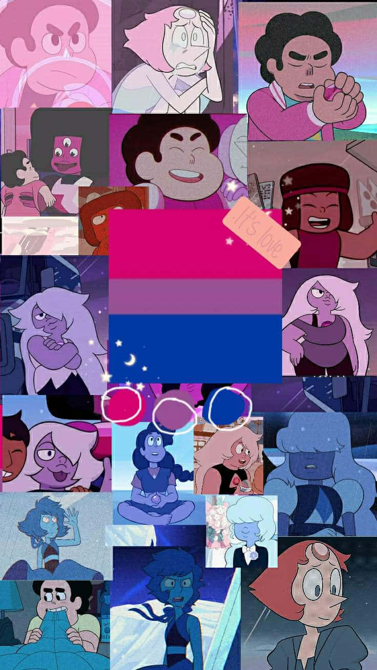 Bisexual Pride Collage Steven Universe Wallpaper