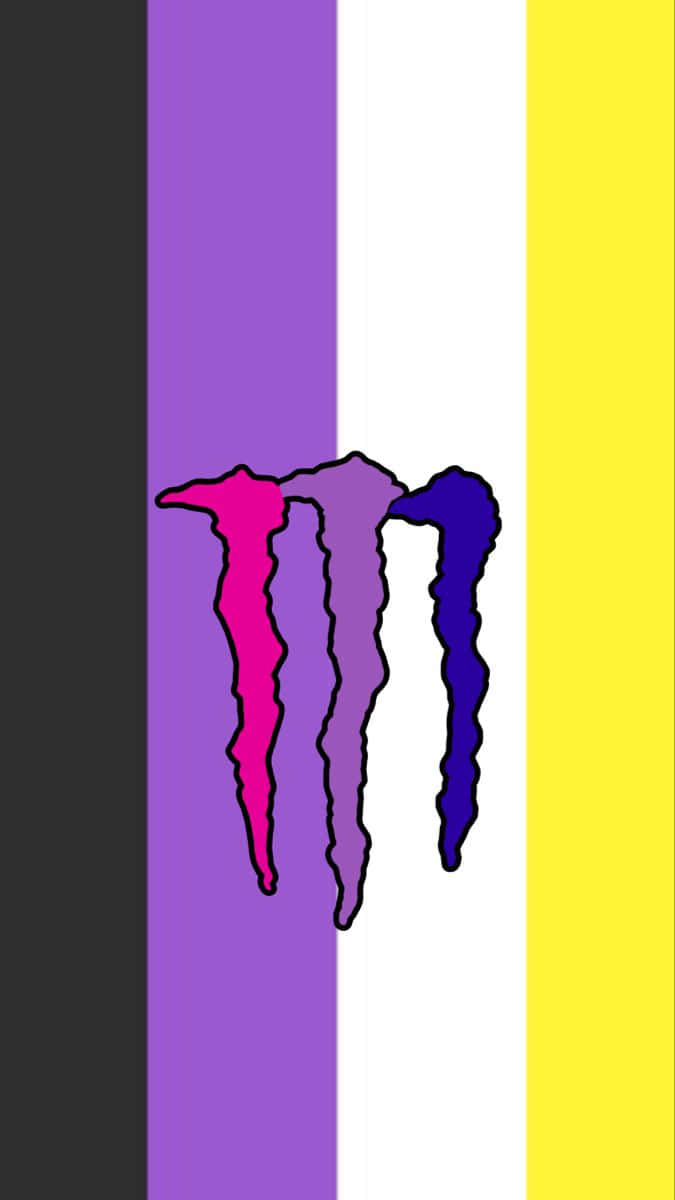 Bisexual Pride Flag Dripping Paint Wallpaper