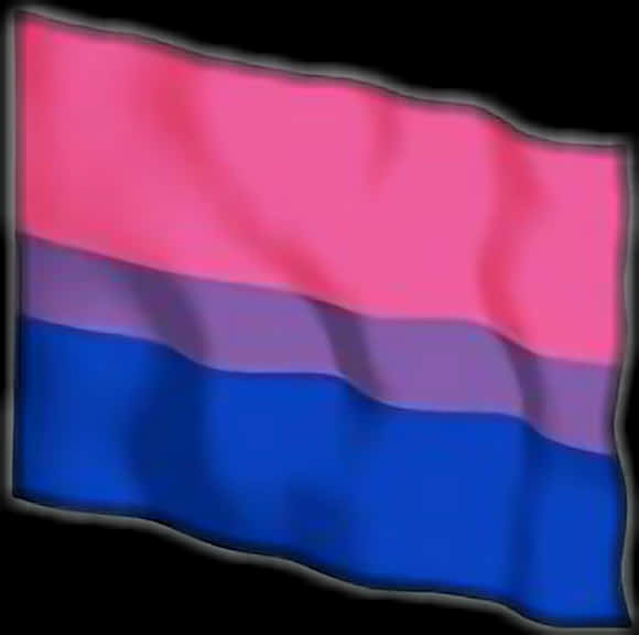 Bisexual Pride Flag Waving PNG