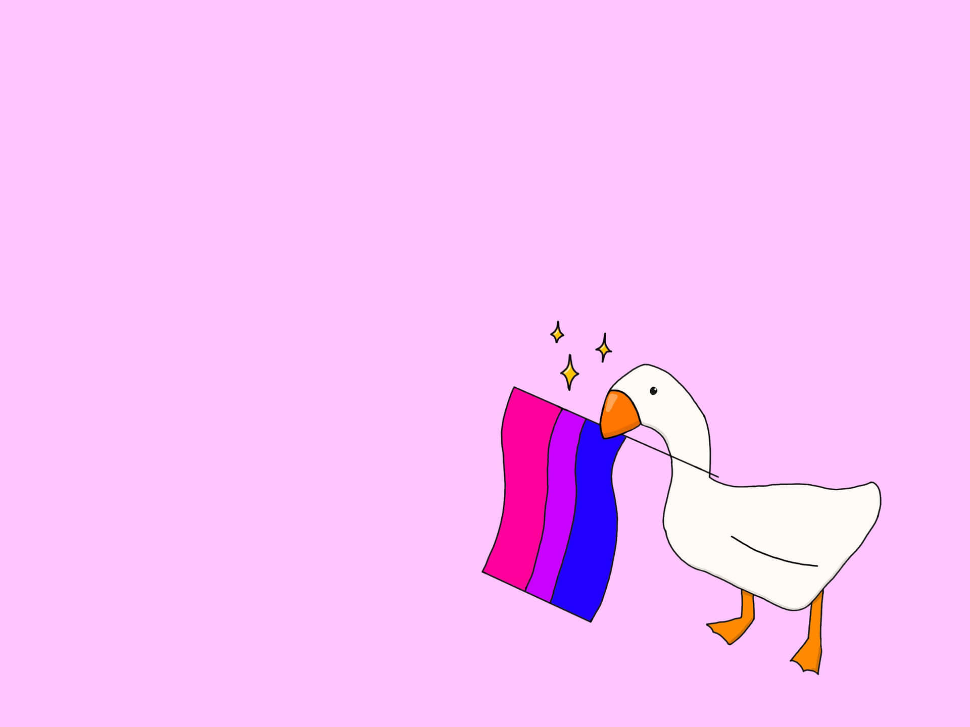 Bisexual Pride Goose Wallpaper