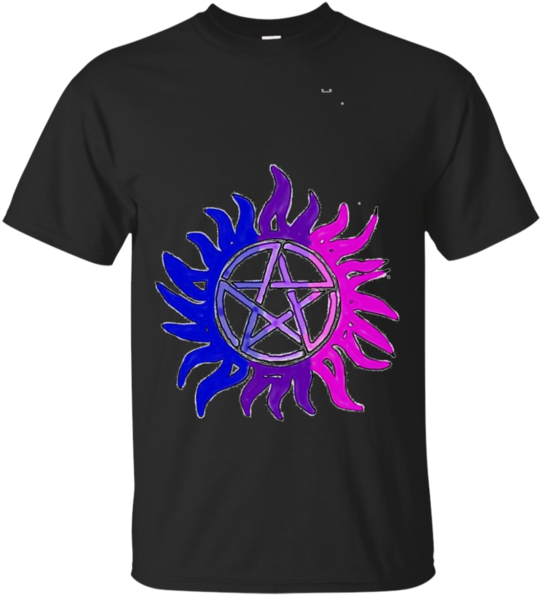 Bisexual Pride Pentagram Tshirt Design PNG