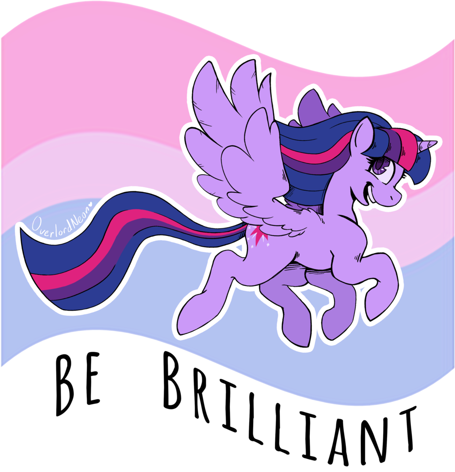 Bisexual Pride Pony Be Brilliant PNG