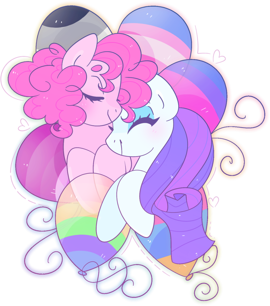 Bisexual Pride Pony Embrace PNG
