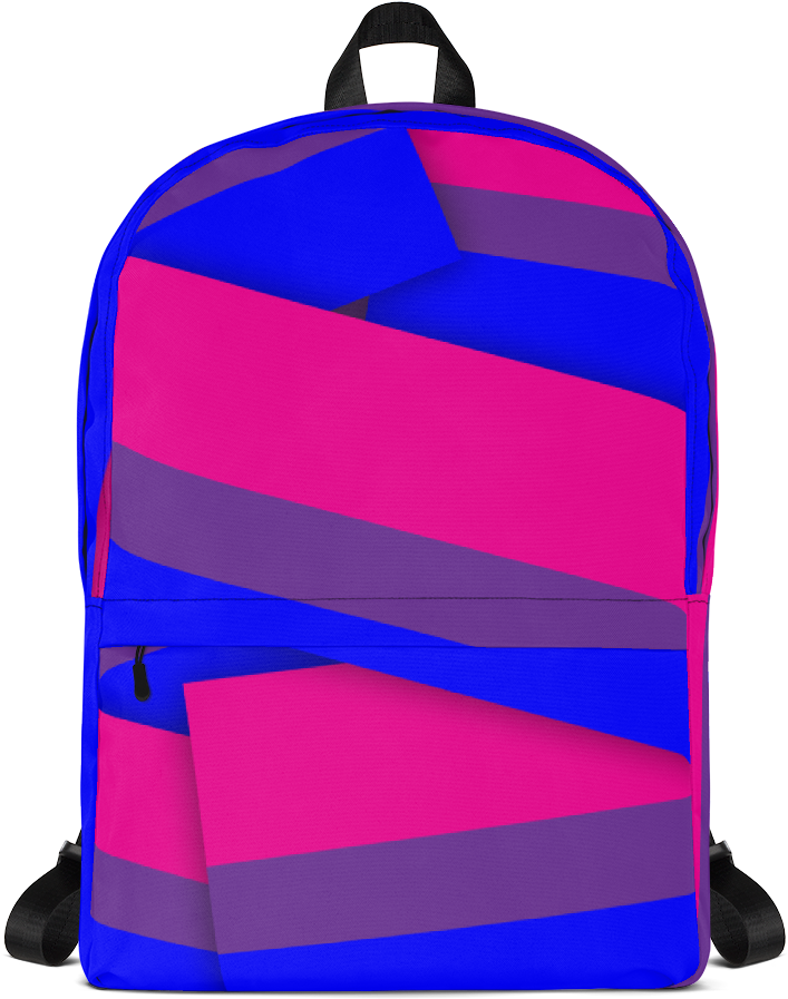 Bisexual Pride Striped Backpack PNG