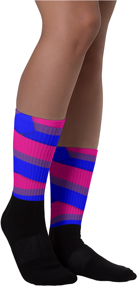 Bisexual Pride Striped Socks PNG
