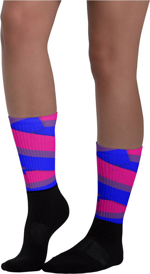 Bisexual Pride Striped Socks PNG